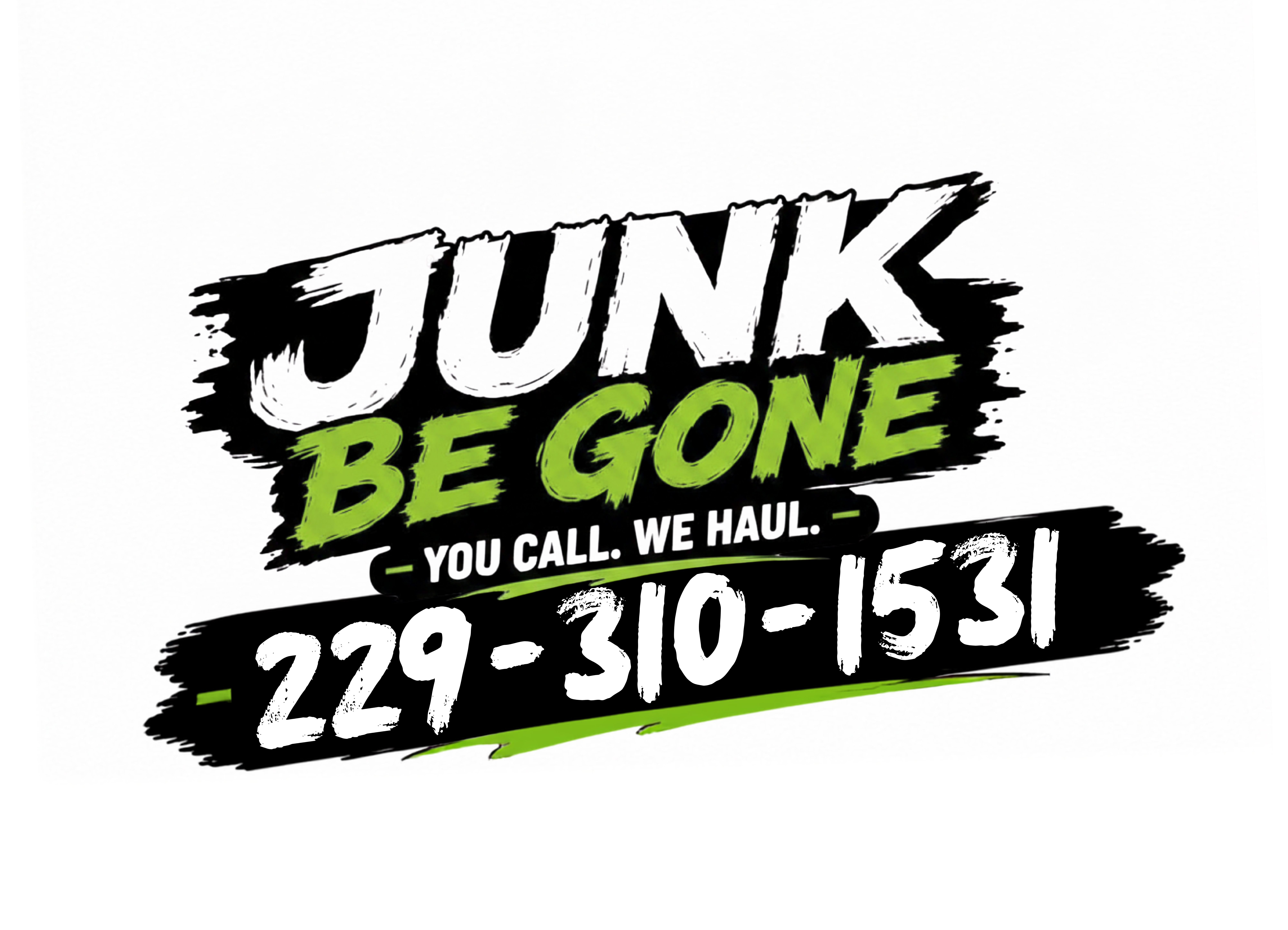 Junk Be Gone logo with phone number